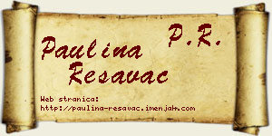 Paulina Resavac vizit kartica
